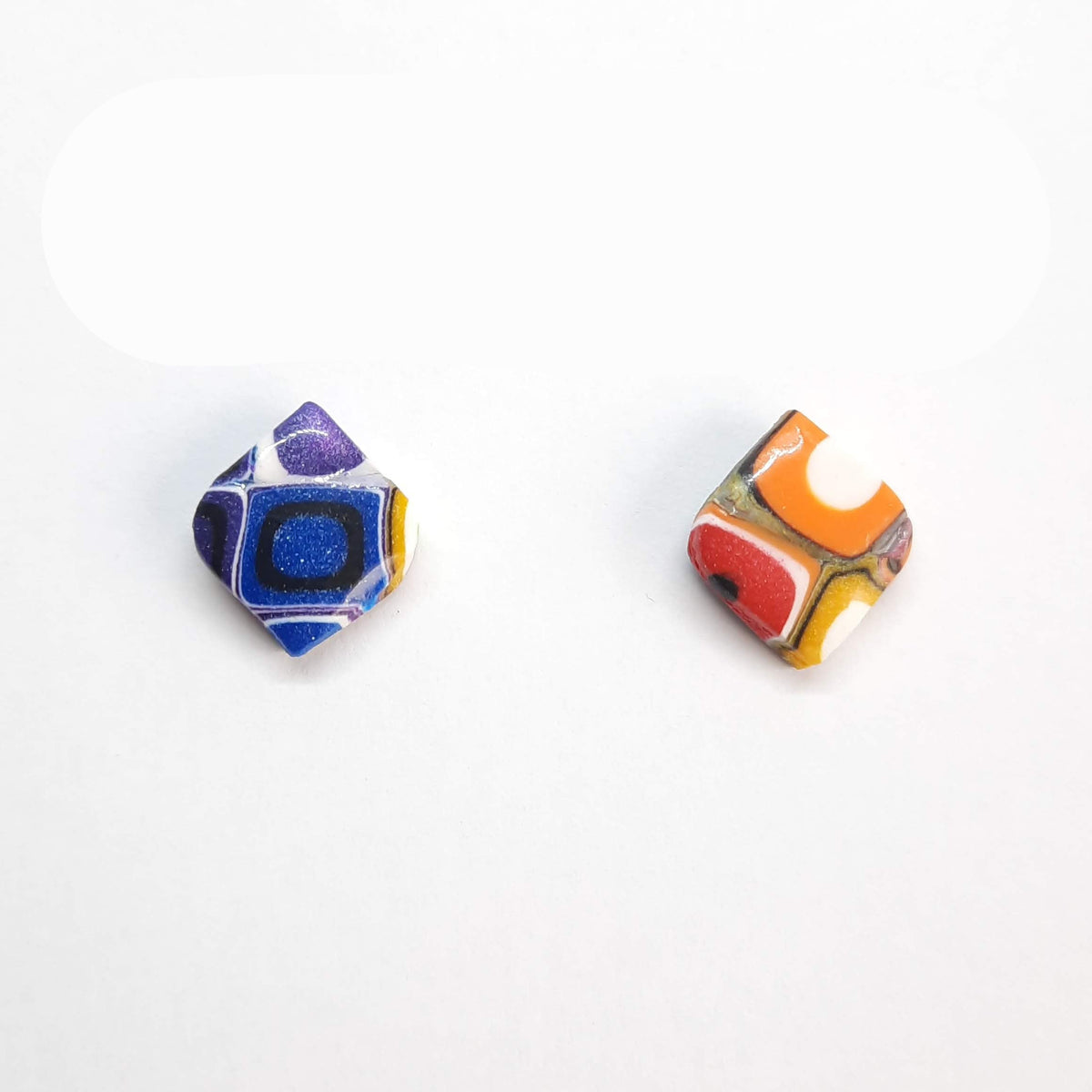 Pendientes Botón India Multicolor