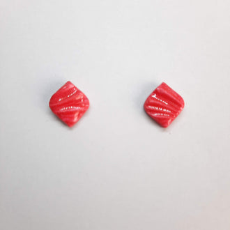 Pendientes Botón India Rojos