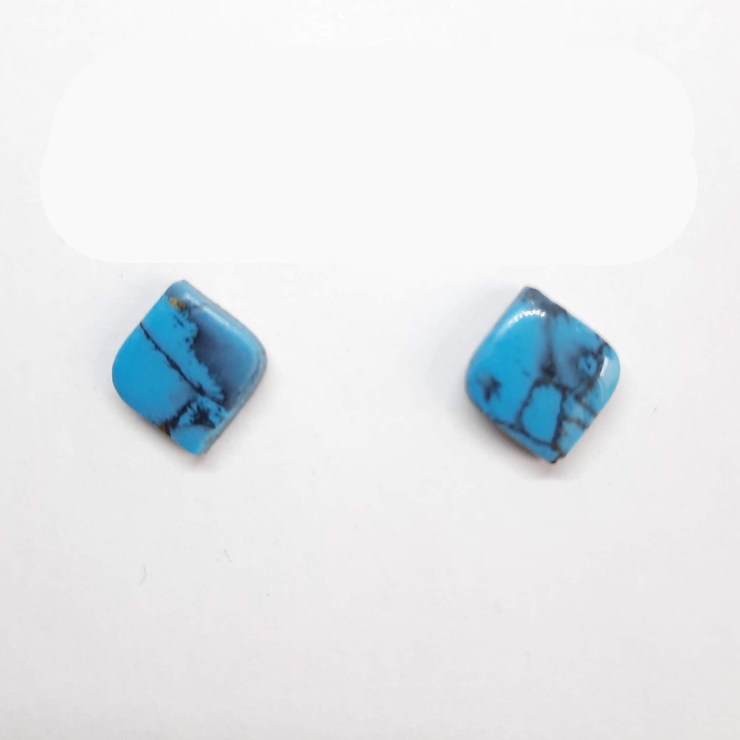 Pendientes Botón India Turquesa