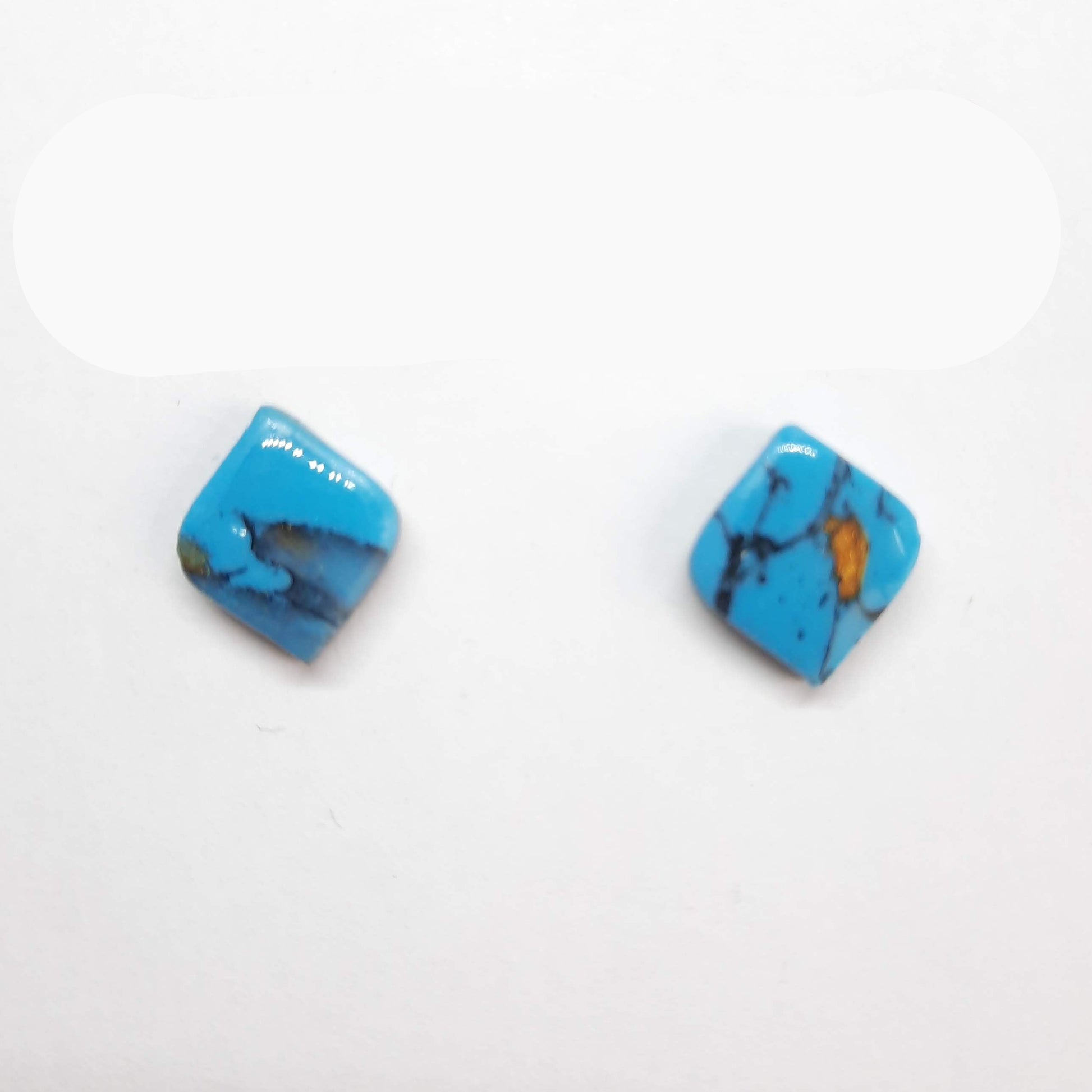 Pendientes Botón India Turquesa