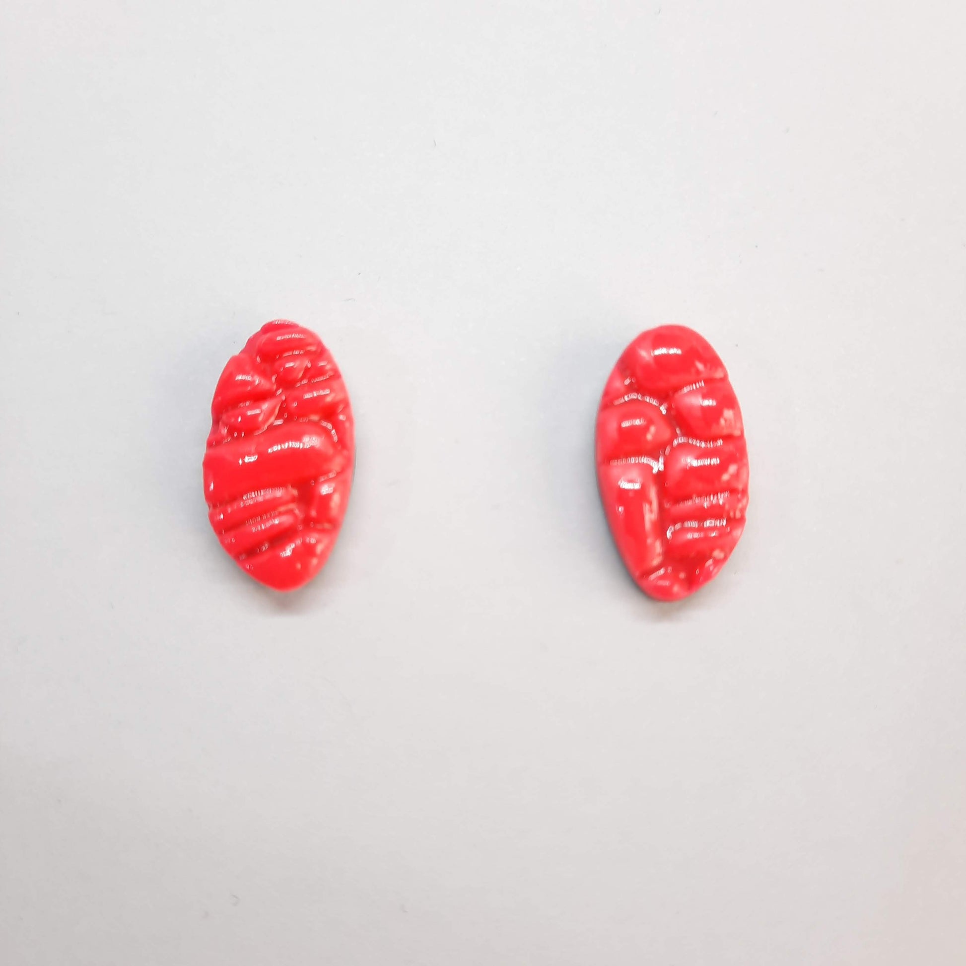 Pendientes Botón Iris Rosa Neón