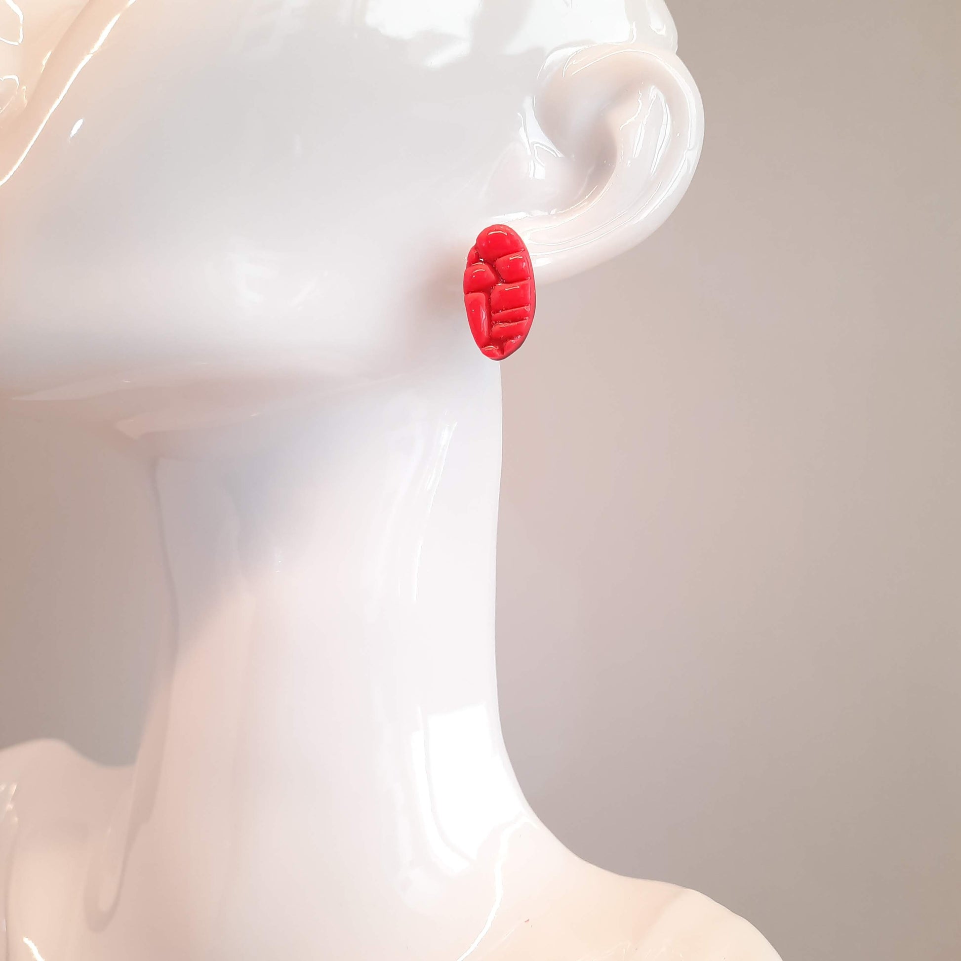 Pendientes Botón Iris Rosa Neón