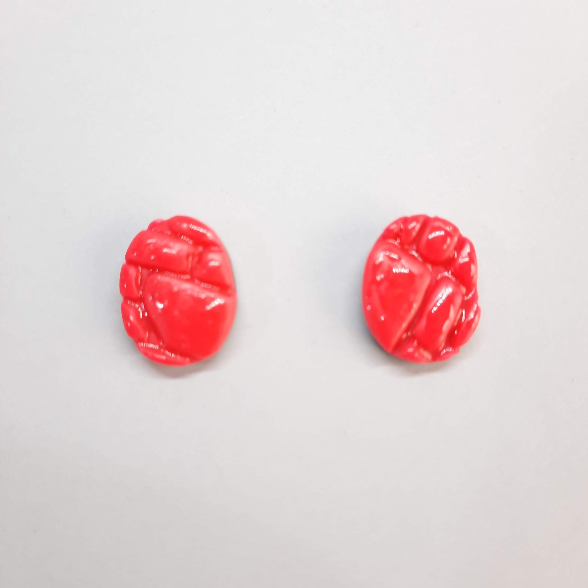 Pendientes Botón Mimosa Rosa Neón