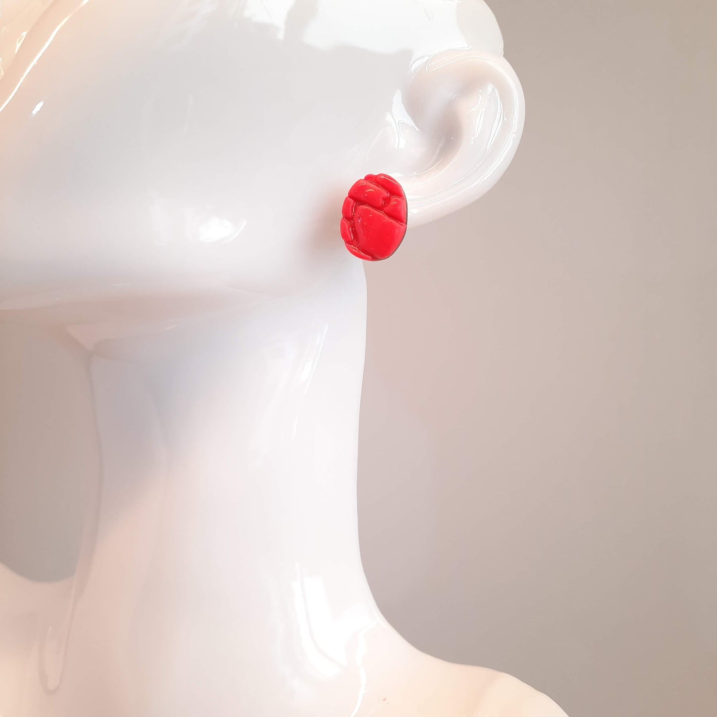 Pendientes Botón Mimosa Rosa Neón