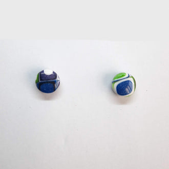 Pendientes Botón Redondo Pequeño Arcoíris