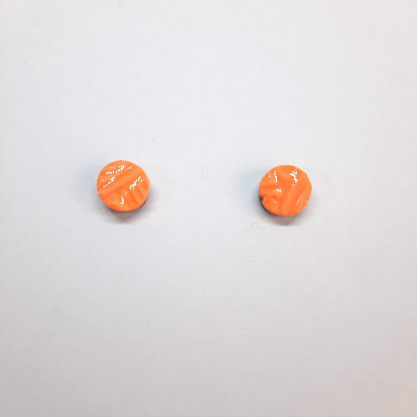 Pendientes Botón Redondos Pequeños Naranja