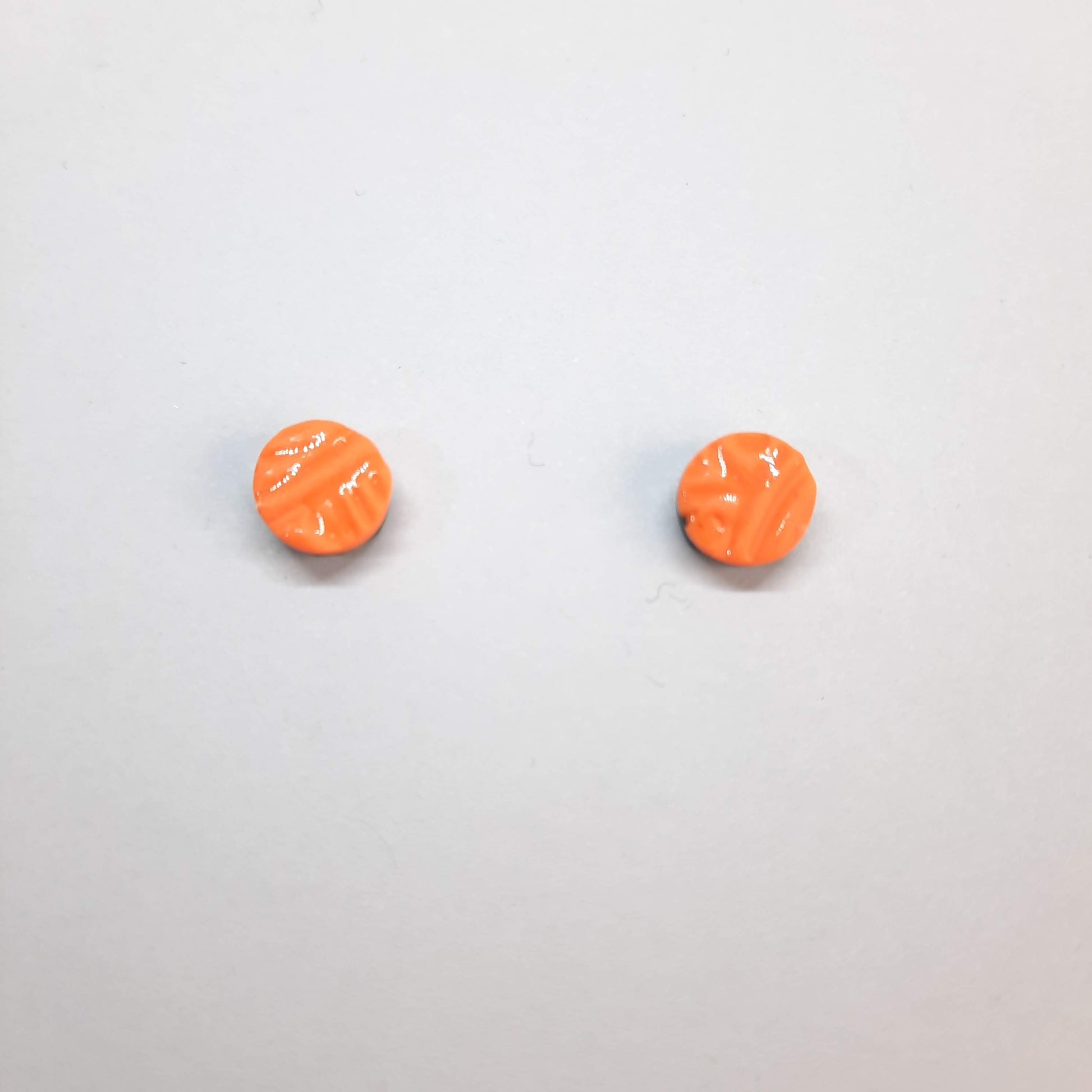Pendientes Botón Redondos Pequeños Naranja