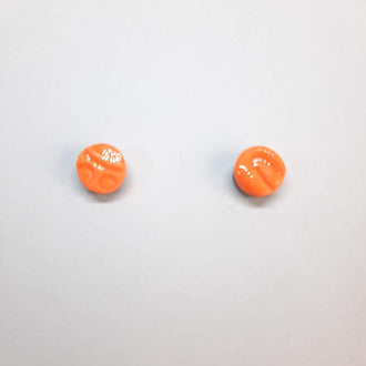 Pendientes Botón Redondos Pequeños Naranja