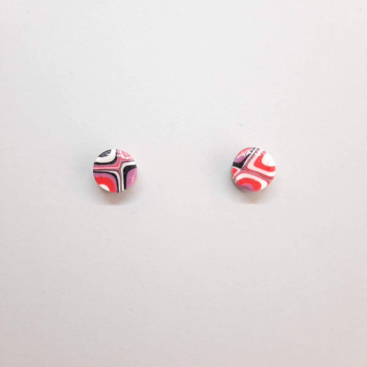 Pendientes Botón Redondos Pequeños Rosa Verano
