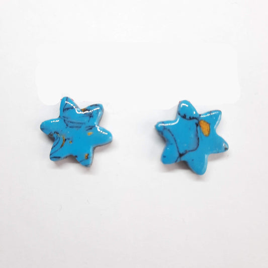 Pendientes Botón Sol Turquesa