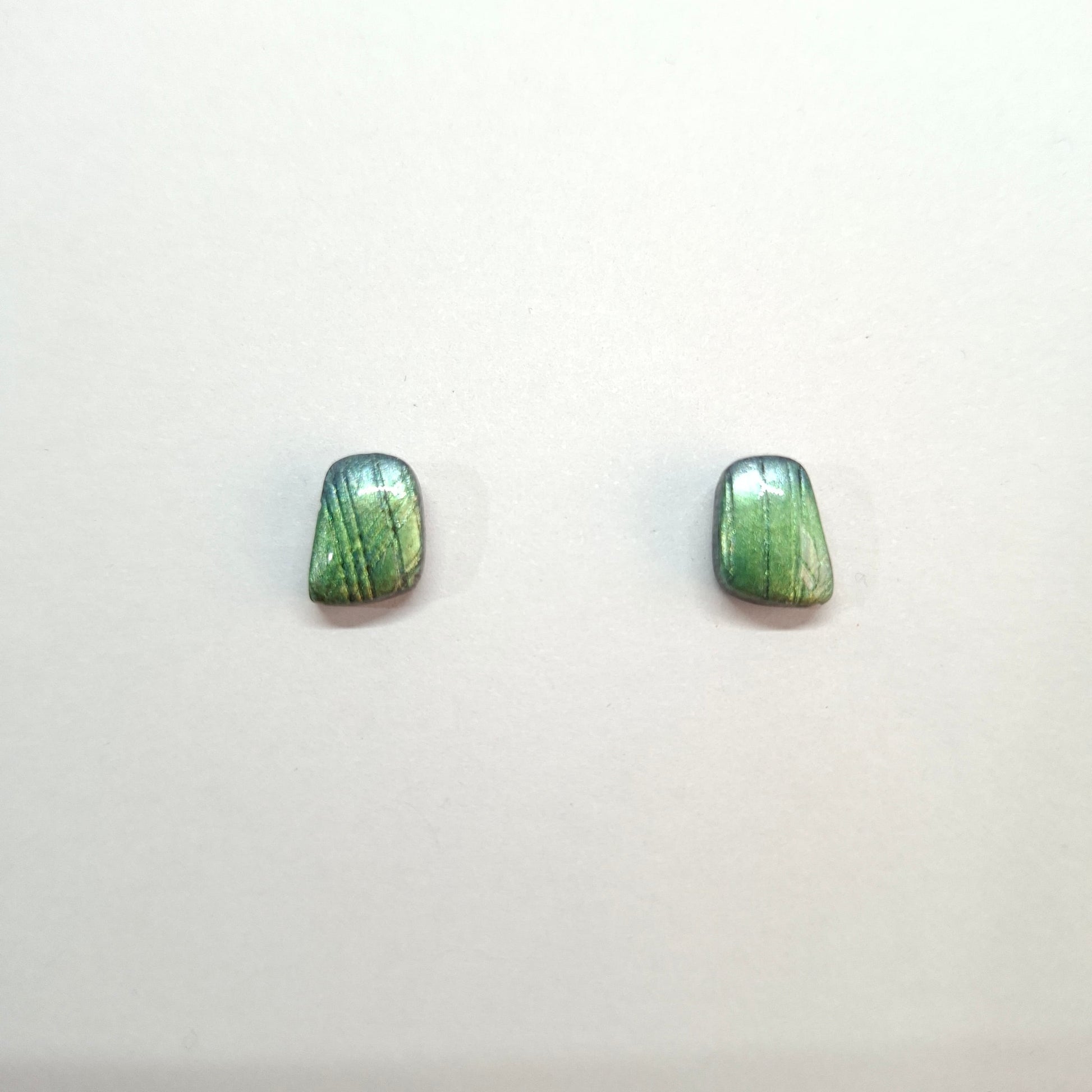 Pendientes Botón Toledo Labradorita Azul
