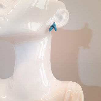 Pendientes Botón Fantasía Turquesa