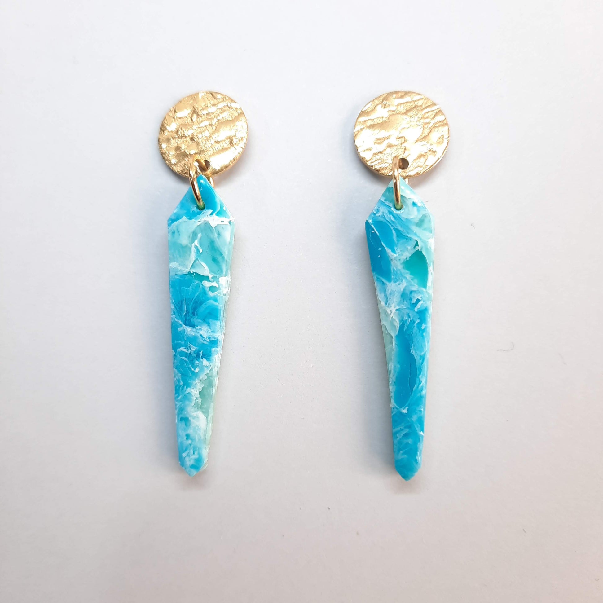 Pendientes Corbata Aguamarina