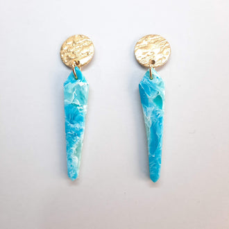 Pendientes Corbata Aguamarina