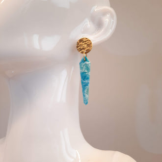 Pendientes Corbata Aguamarina