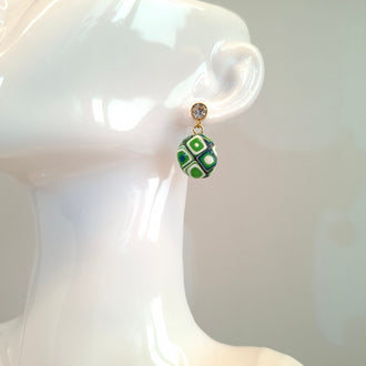 Pendientes Dalia Mosaico Verde