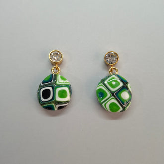 Pendientes Dalia Mosaico Verde
