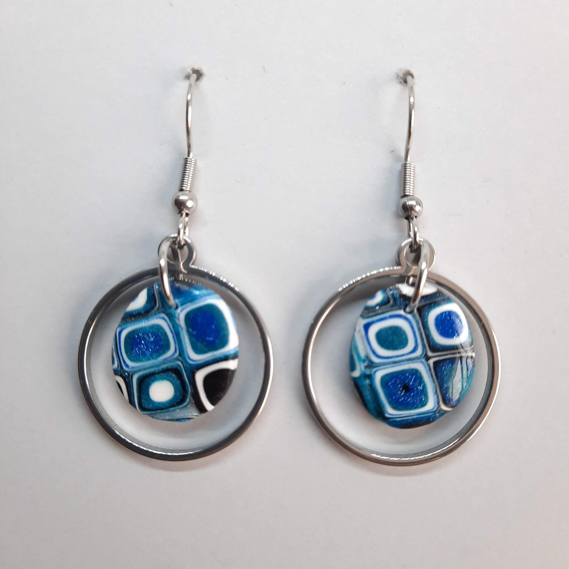 Pendientes Dalia Pasión Azul Con Ganchos