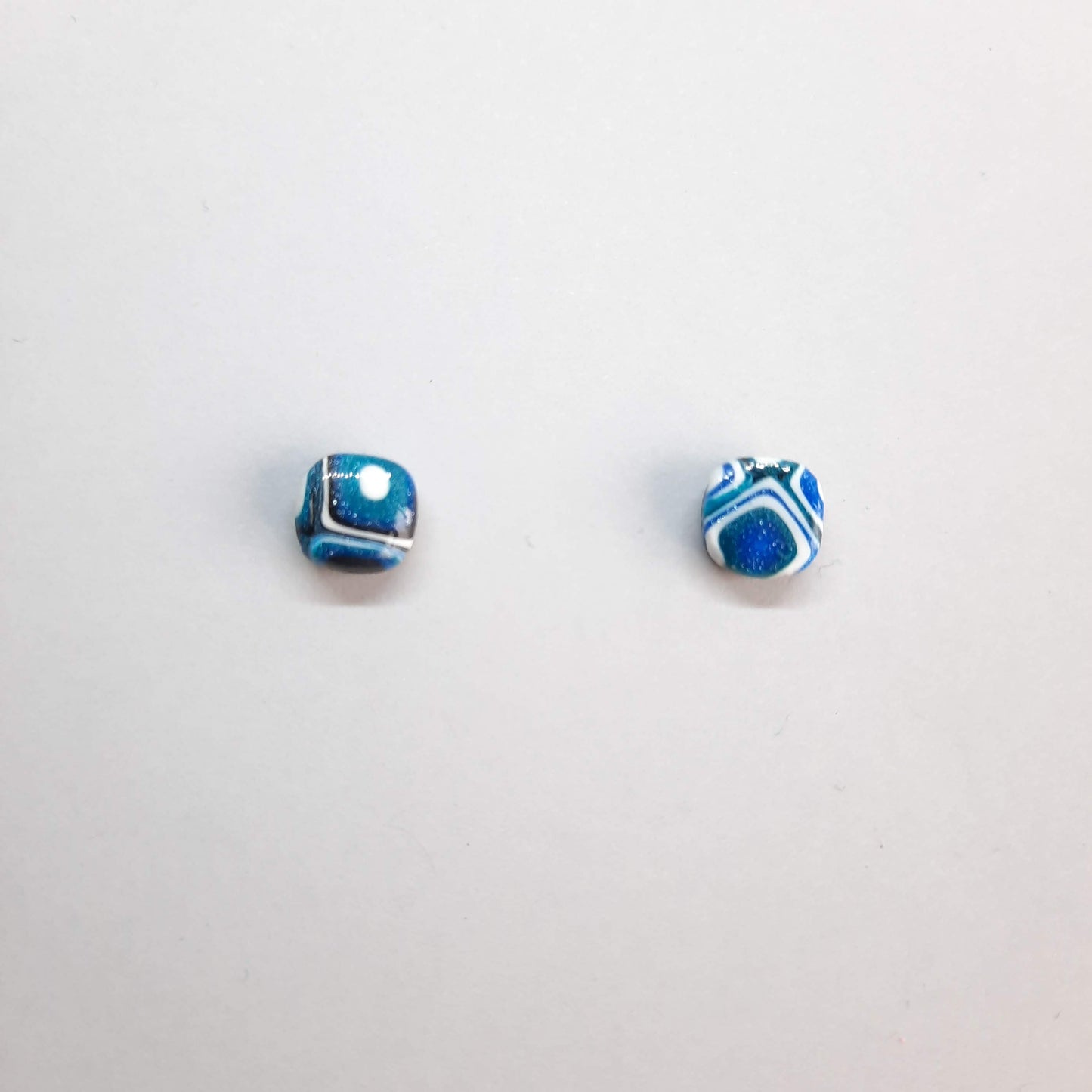 Pendientes Botón Aura Pasión Azul