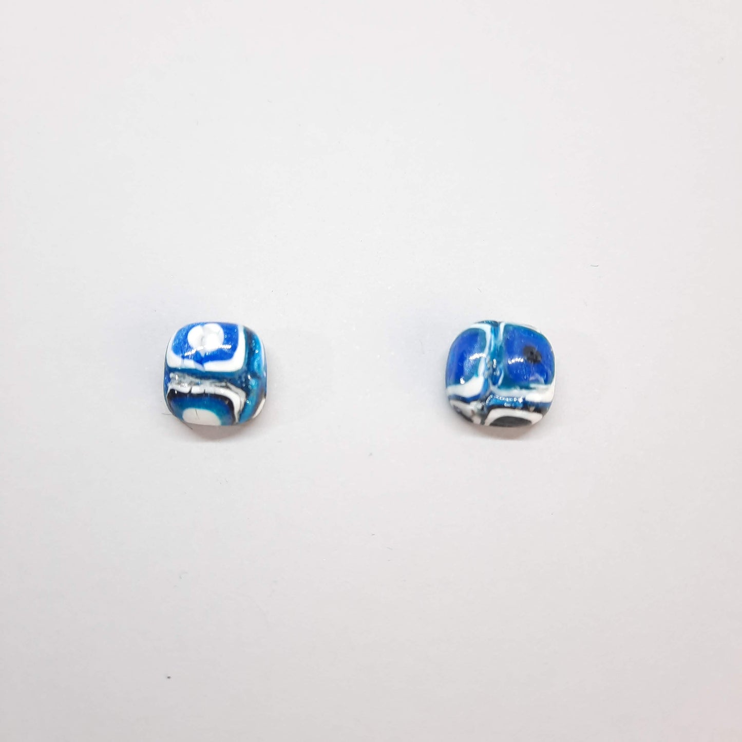 Pendientes Botón Aura Pasión Azul