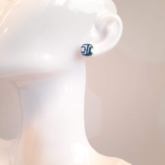 Pendientes Botón Aura Pasión Azul