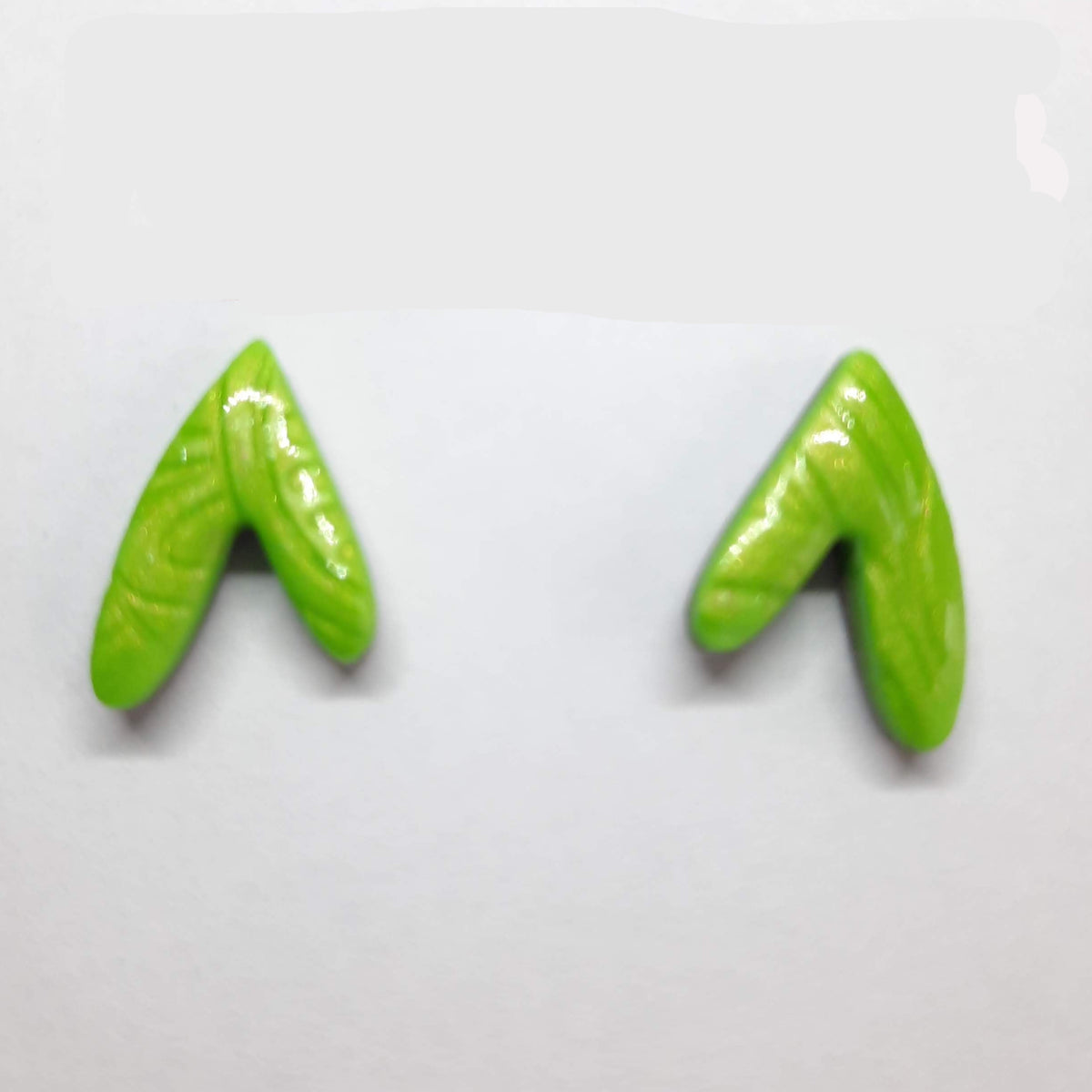 Pendientes De Botón Fantasía Verde