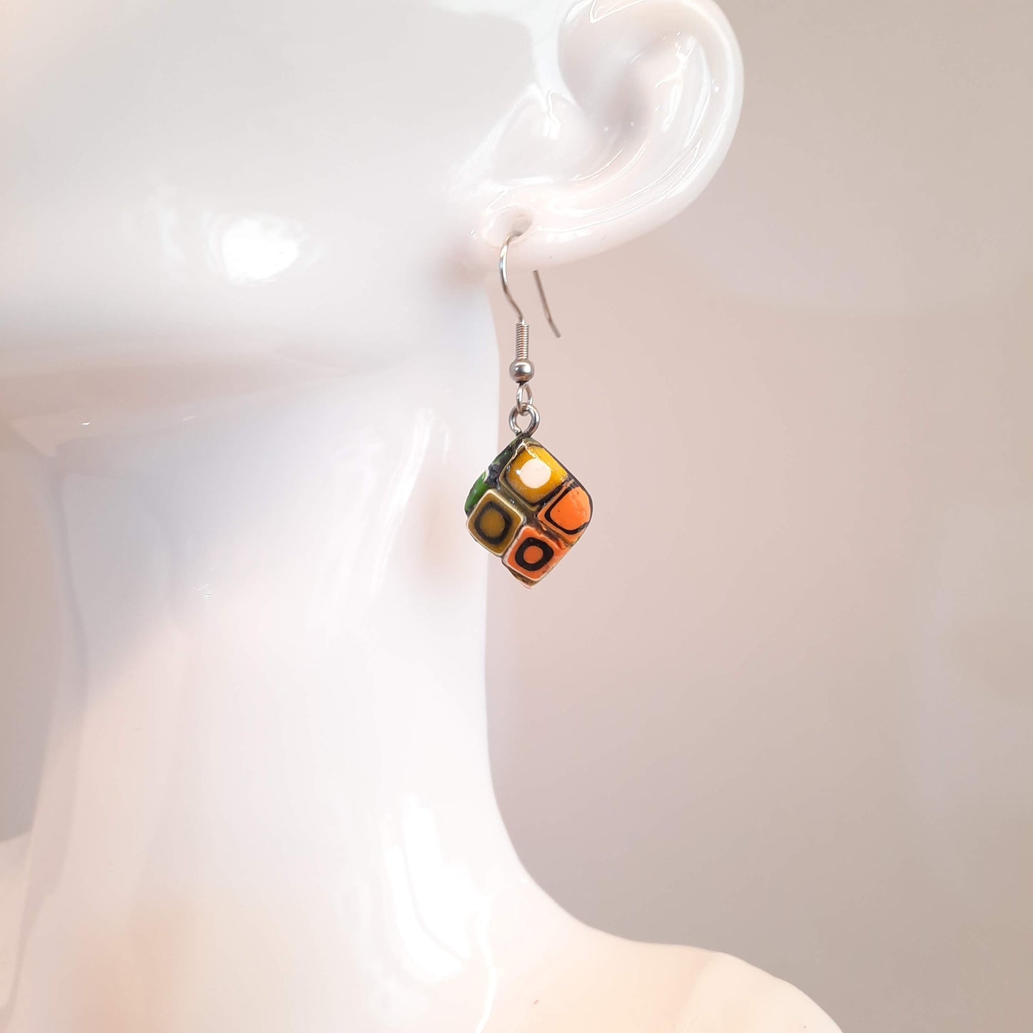 Pendientes India Medianos Arcoíris con Ganchos