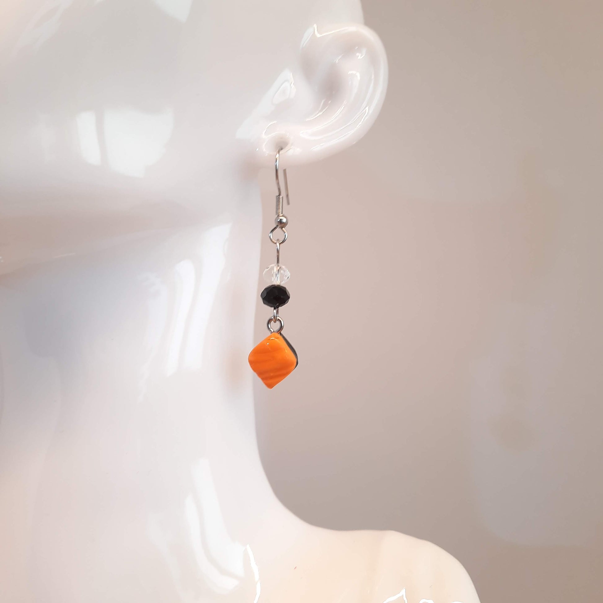 Pendientes India Pequeños Naranja