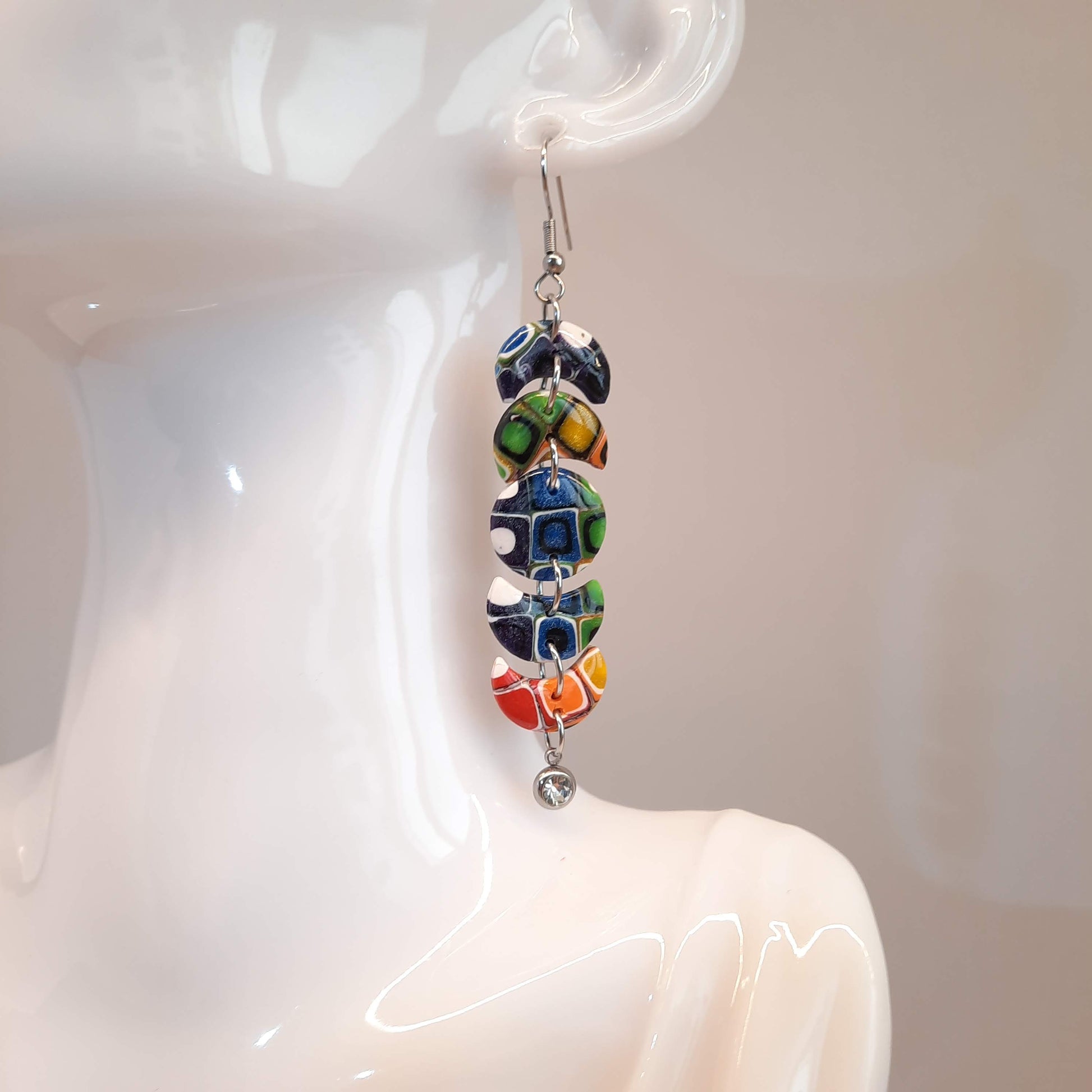 Pendientes Luna Arcoíris