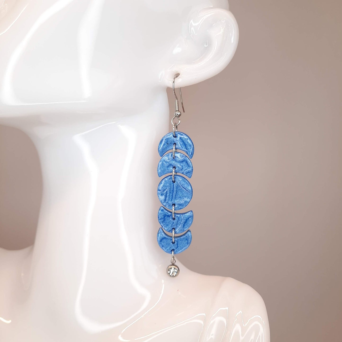 Pendientes Luna Azules