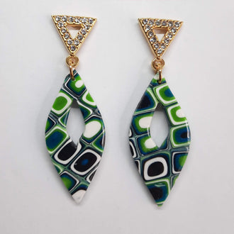 Pendientes Madrid Mosaico Verde