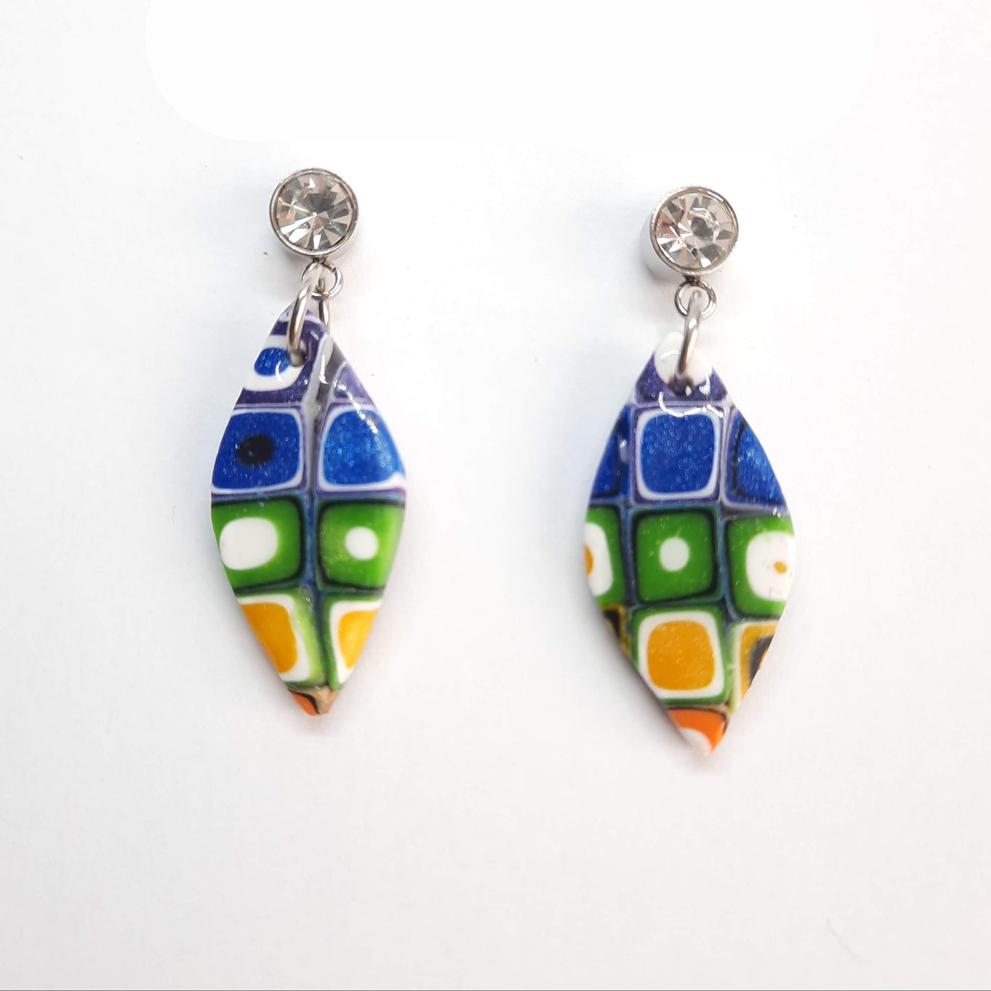 Pendientes Sevilla Arcoíris con Base Acero