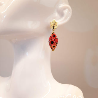 Pendientes Sevilla Arcoíris Con Base Dorada