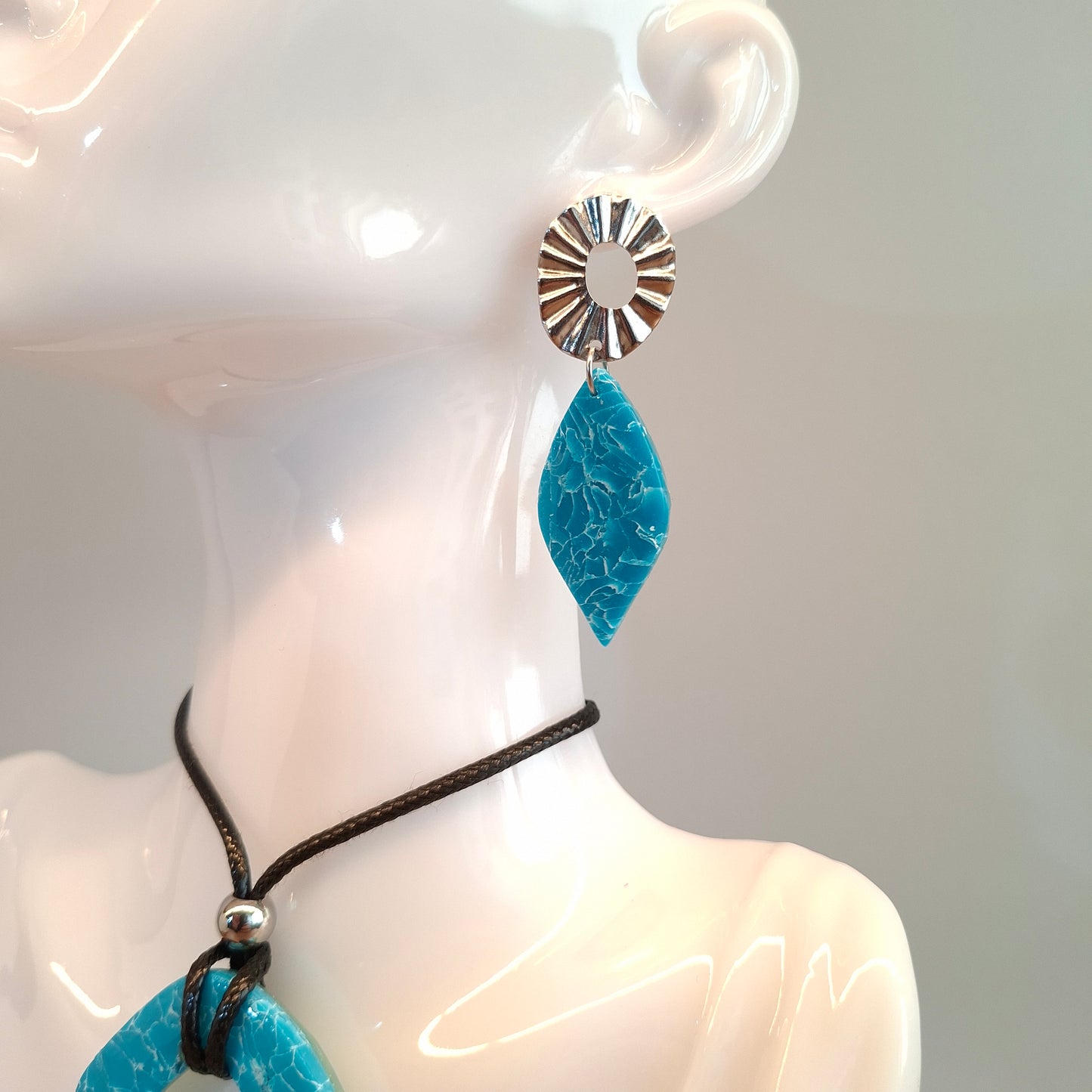 Pendientes Sevilla Grandes Aguamarina