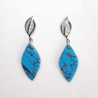 Pendientes Sevilla Pequeños Turquesa con Base Acero