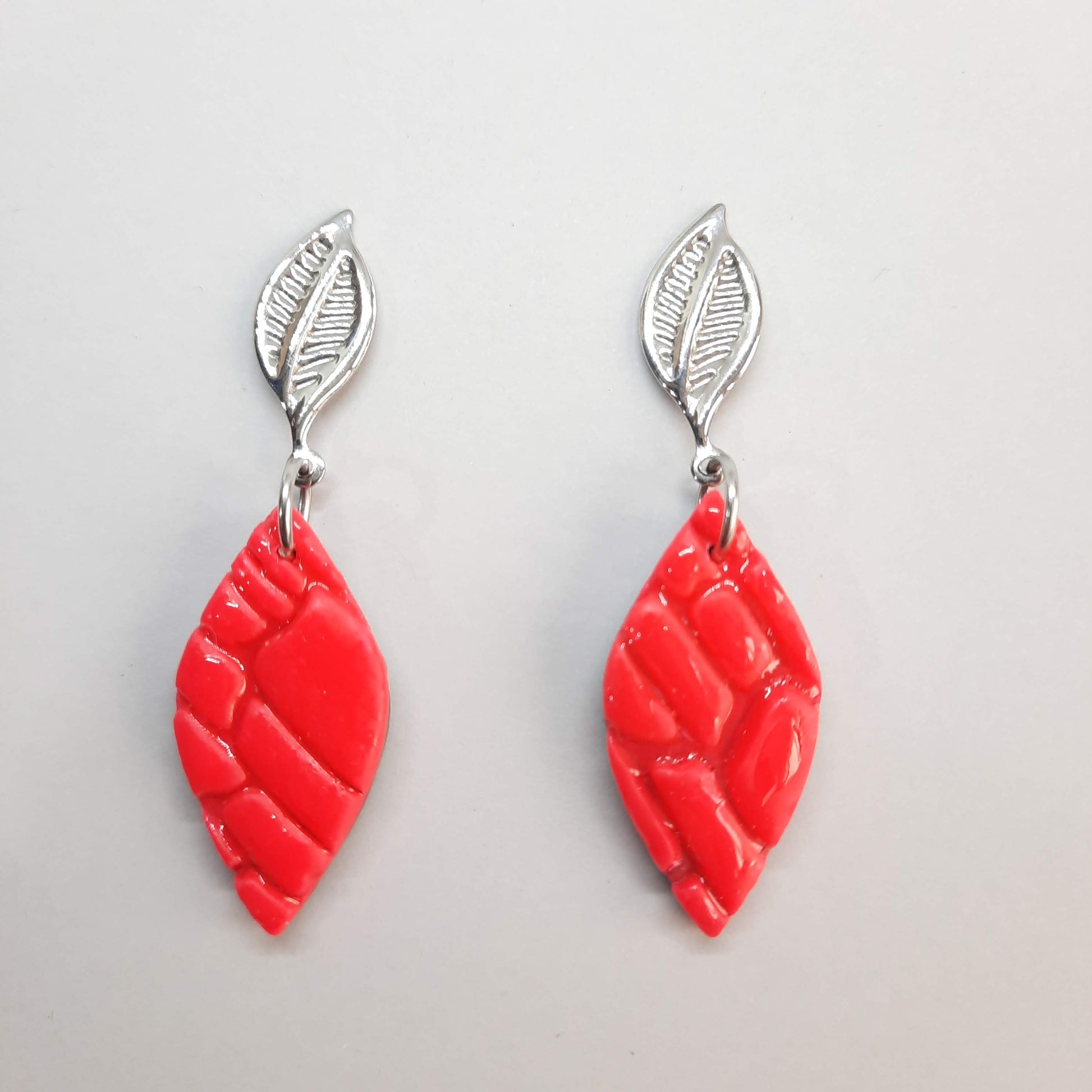 Pendientes Sevilla Rosa Neon con Base Plateada