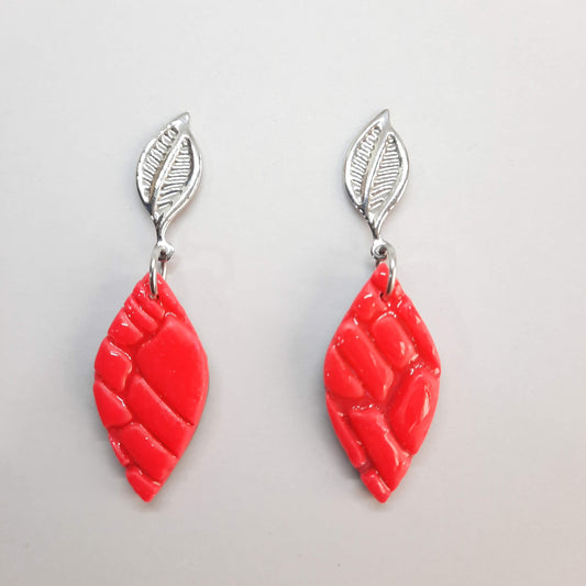 Pendientes Sevilla Rosa Neon con Base Plateada