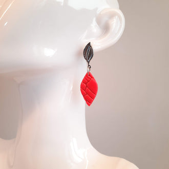 Pendientes Sevilla Rosa Neon con Base Plateada