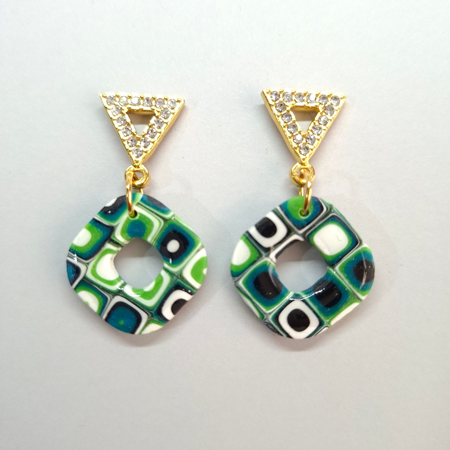 Pendientes Valencia Mosaico Verde