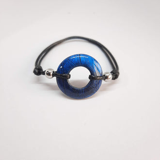 Pulsera Donut Labradorita Azul