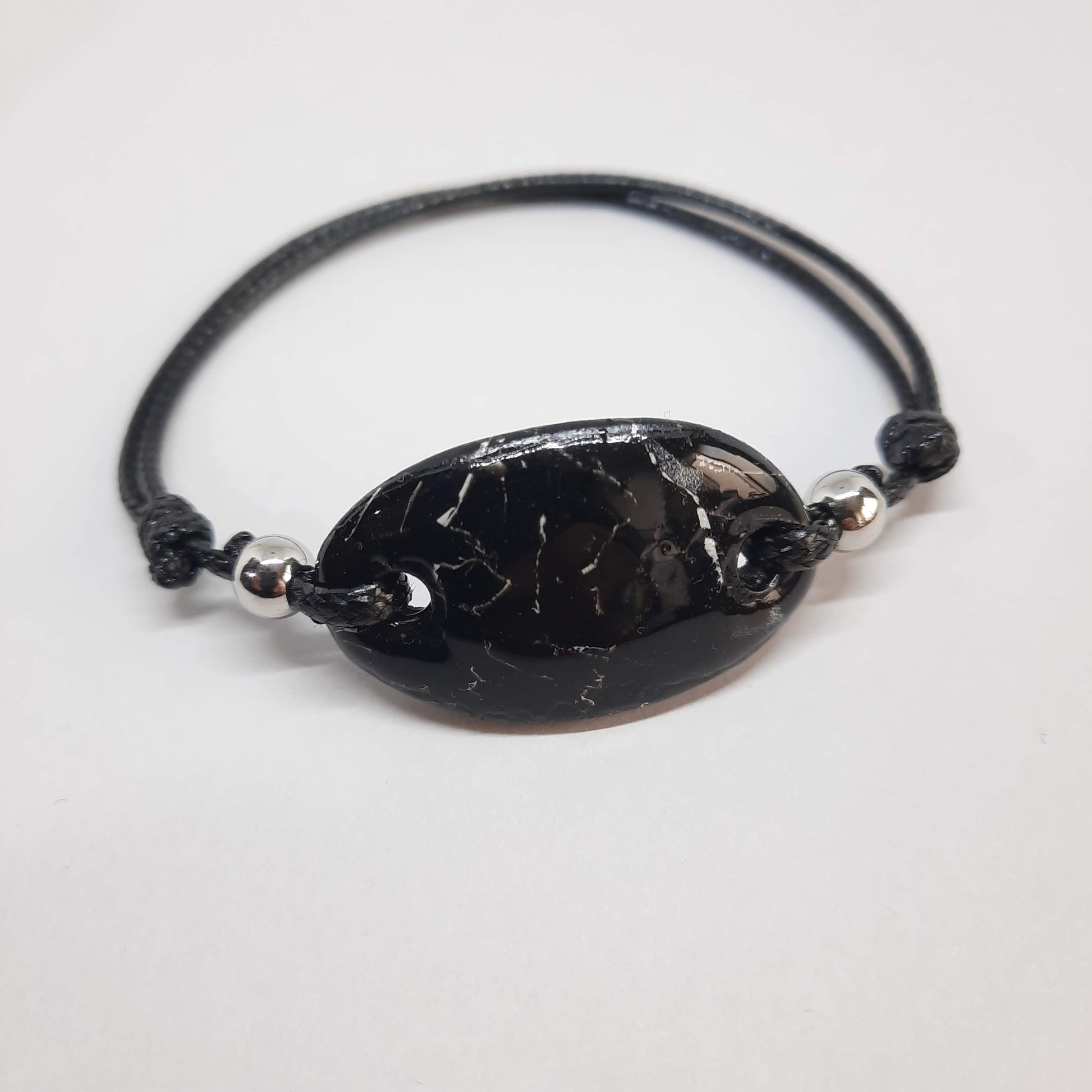 Pulsera Iris Negro Mármol