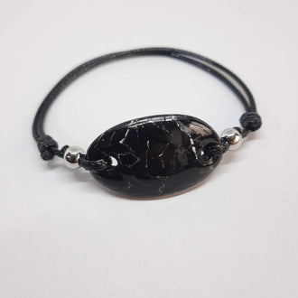 Pulsera Iris Negro Mármol
