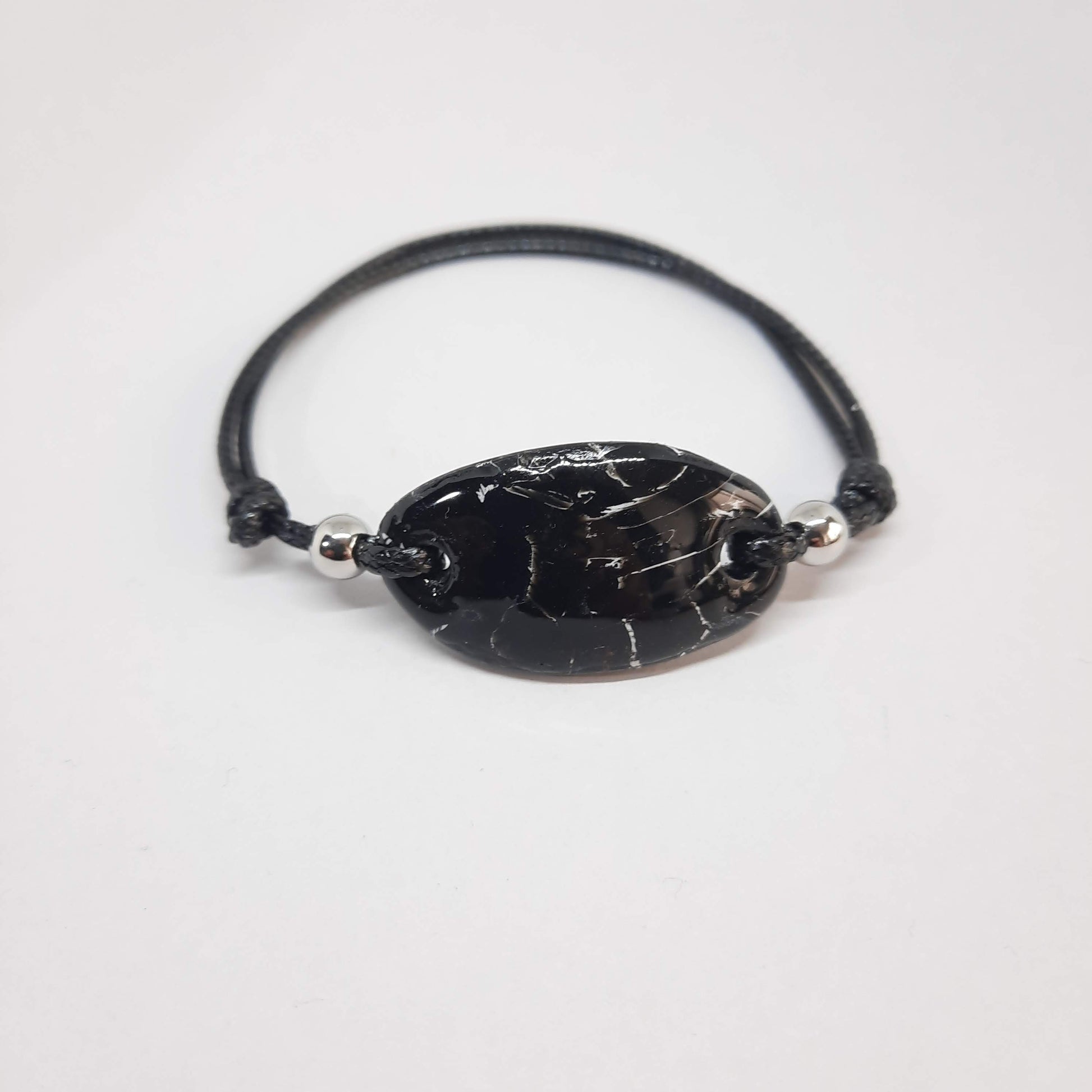 Pulsera Iris Negro Mármol