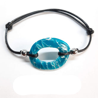 Pulsera Ovalada Aguamarina