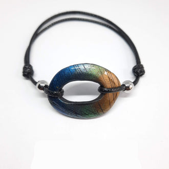 Pulsera Ovalada Labradorita Azul