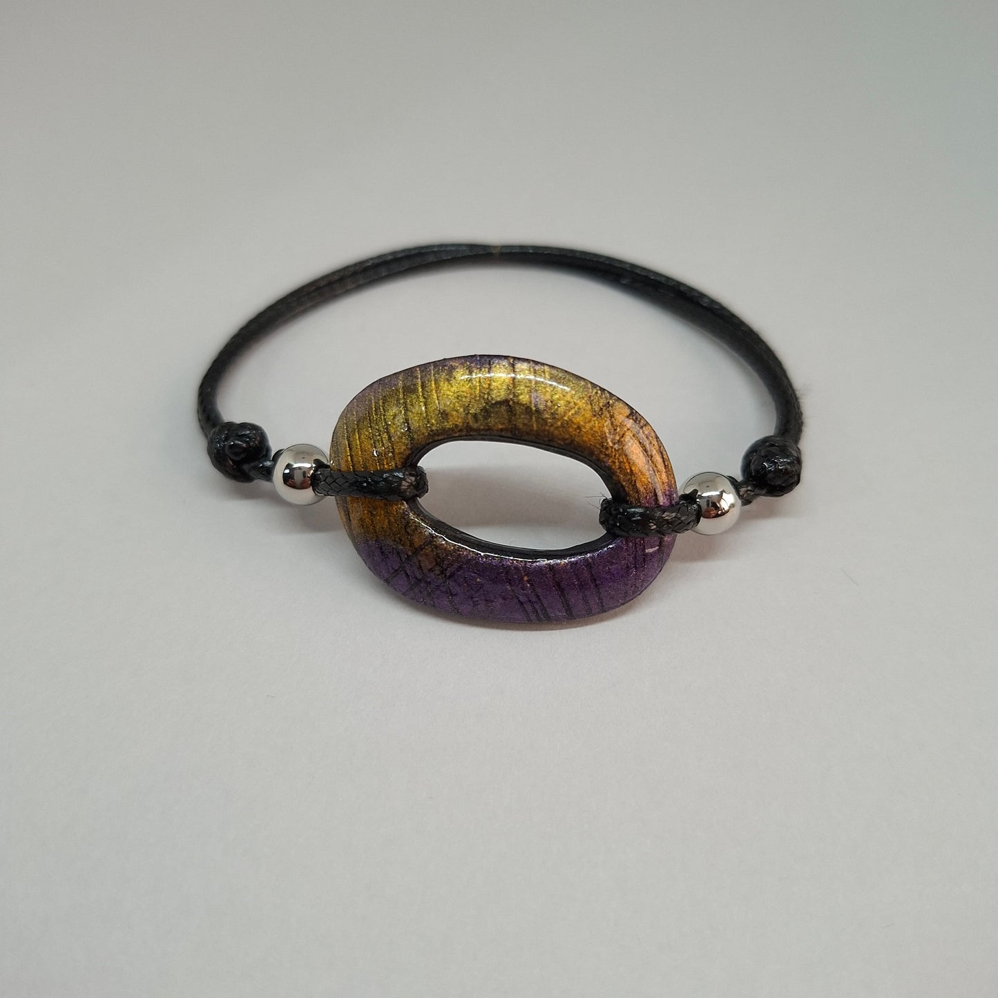 Pulsera Ovalada Labradorita Violeta