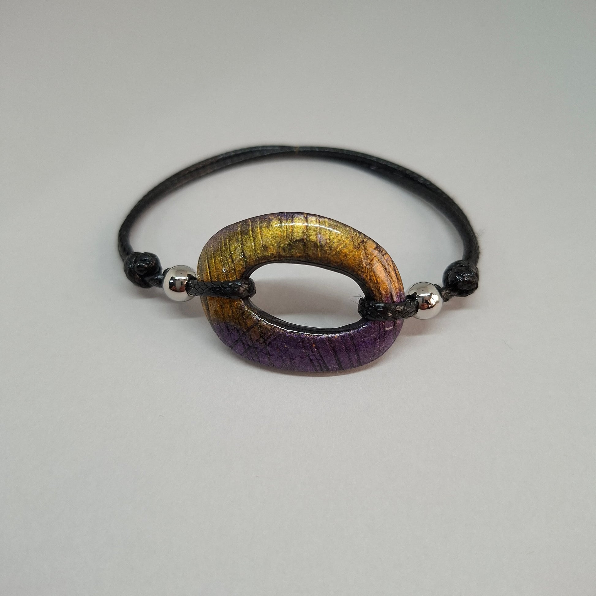 Pulsera Ovalada Labradorita Violeta