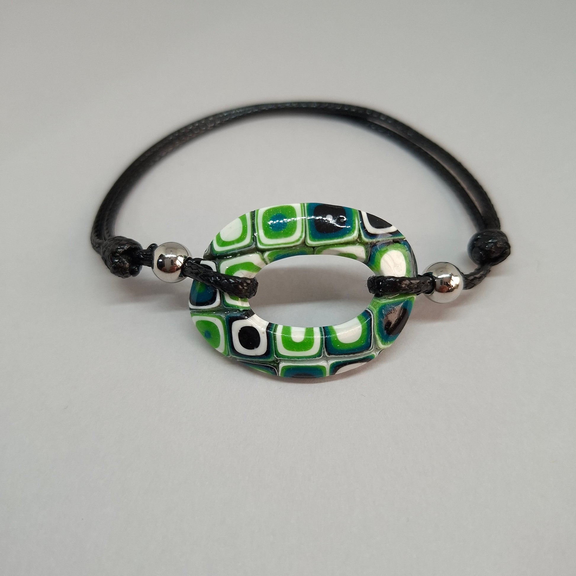 Pulsera Ovalada Mosaico Verde