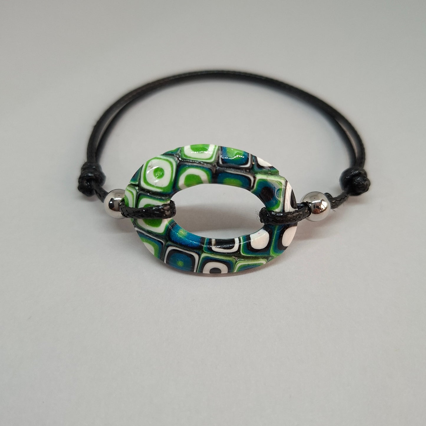 Pulsera Ovalada Mosaico Verde