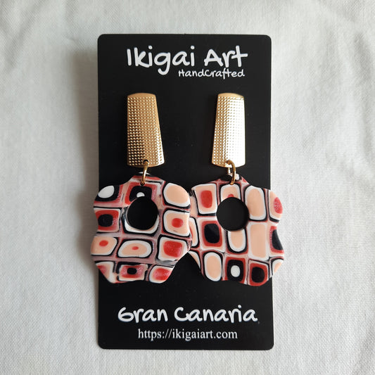 pendientes fantasy melocotón